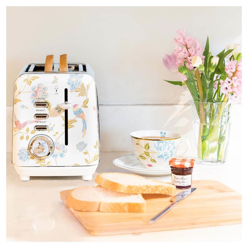 Laura Ashley 2 Slice Toaster Elvenden White & Silver image number 2
